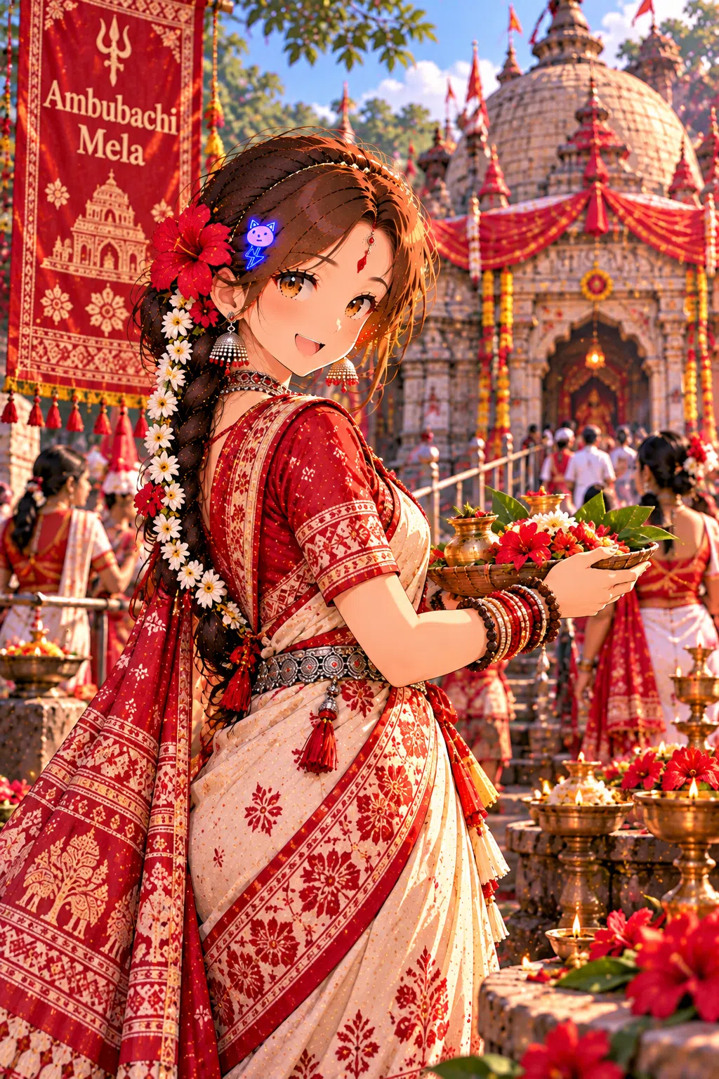 Tiny dressed for Ambubachi Mela