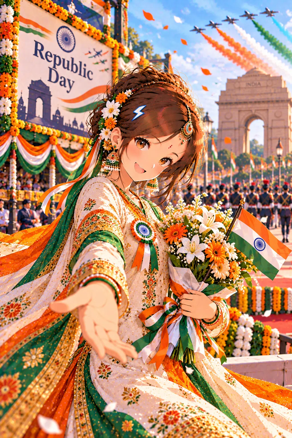 Tiny dressed for Republic Day
