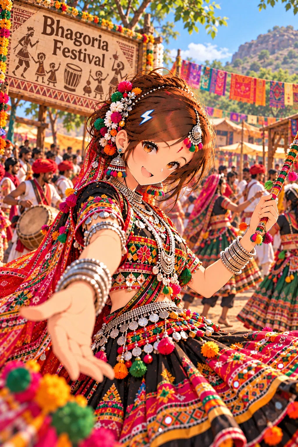 Tiny dressed for Bhagoria