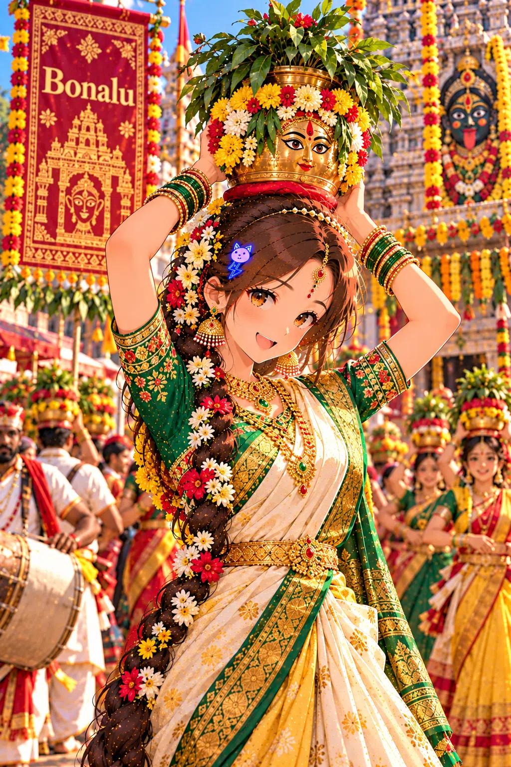 Tiny dressed for Bonalu
