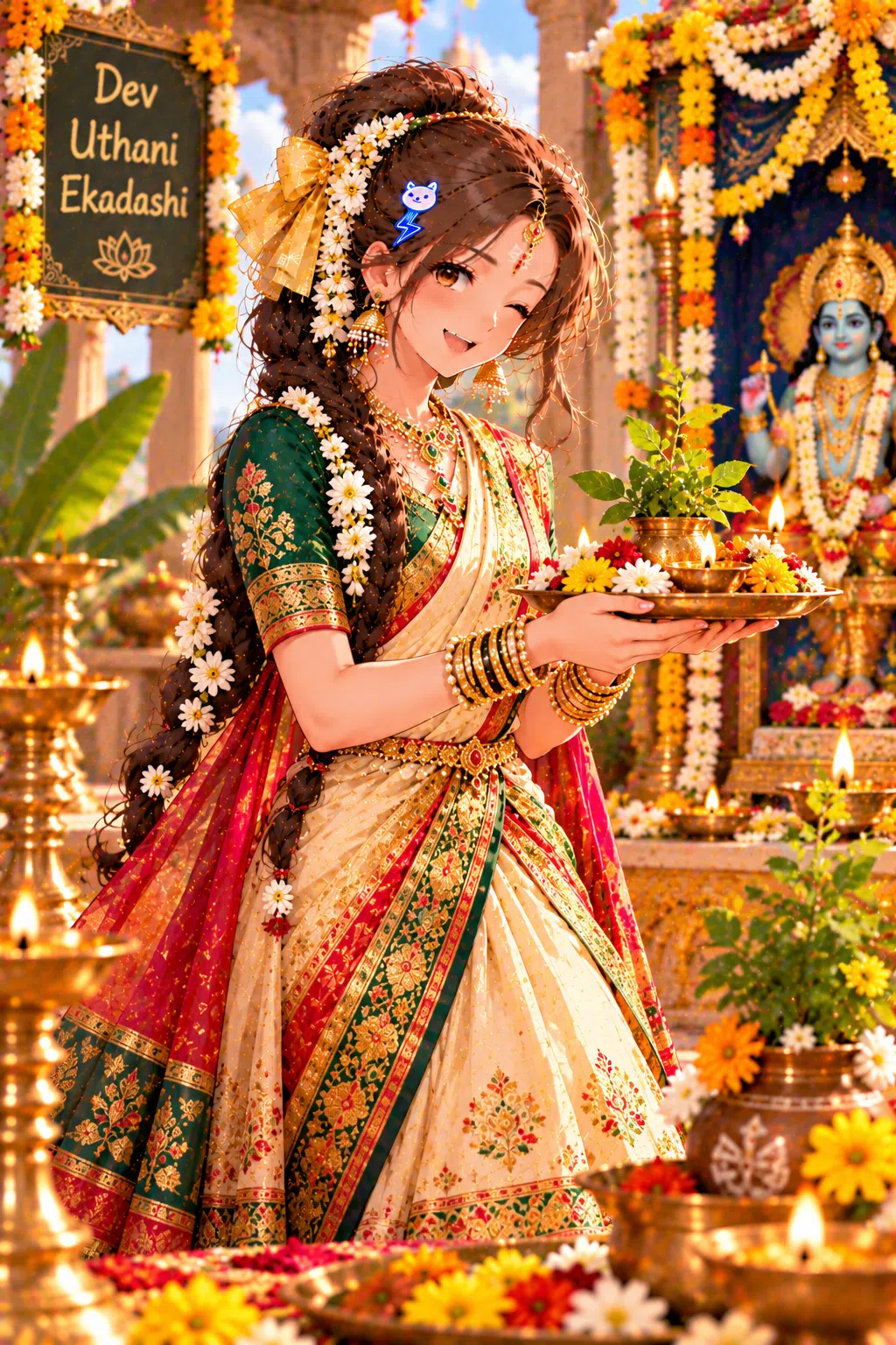 Tiny dressed for Dev Uthani Ekadashi
