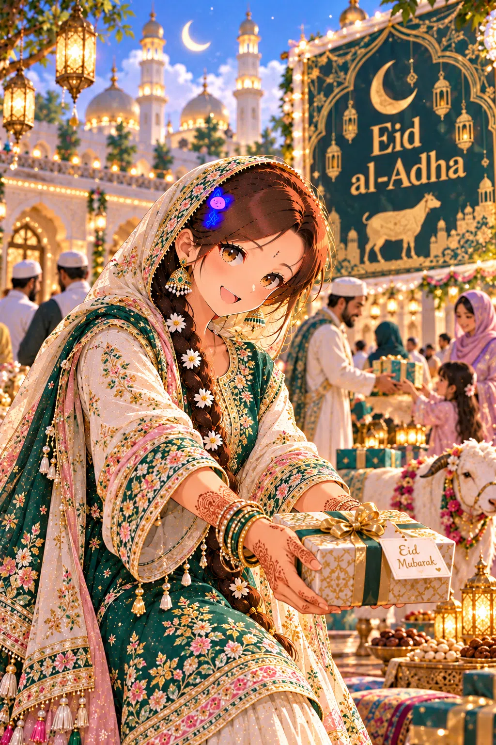 Tiny dressed for Eid al-Adha