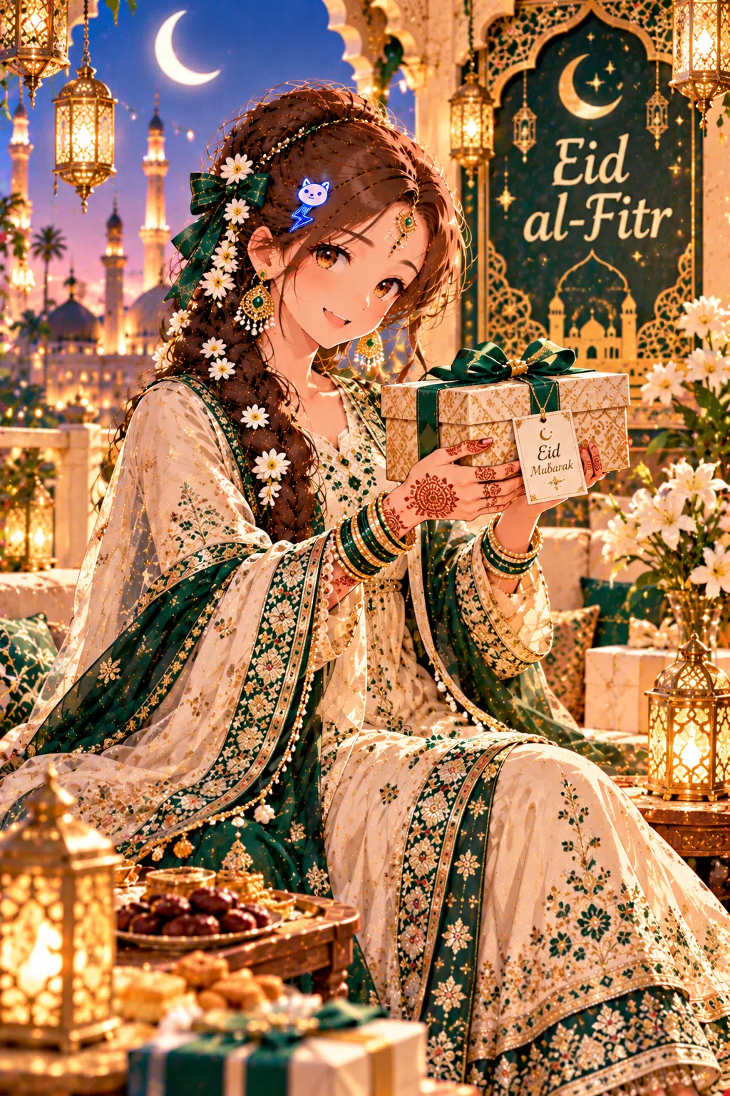 Tiny dressed for Eid al-Fitr