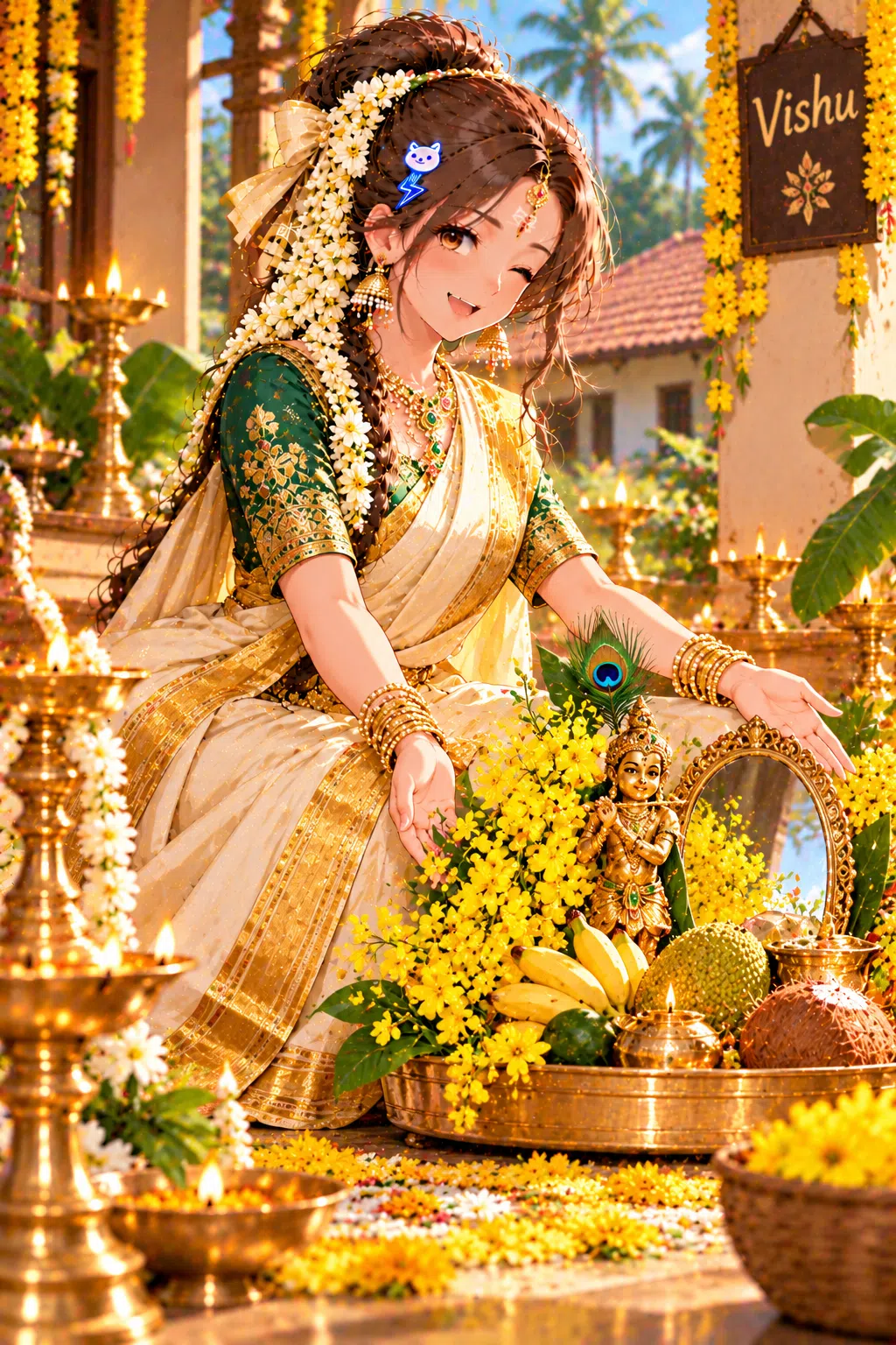 Tiny dressed for Vishu