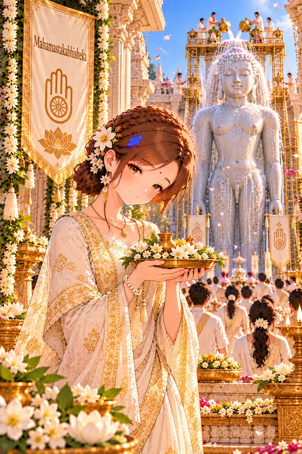 Tiny dressed for Mahamastakabhisheka