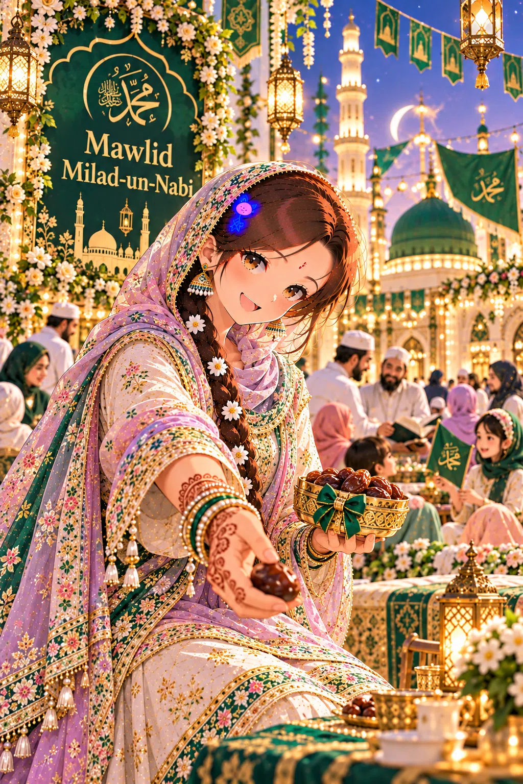 Tiny dressed for Mawlid / Milad-un-Nabi