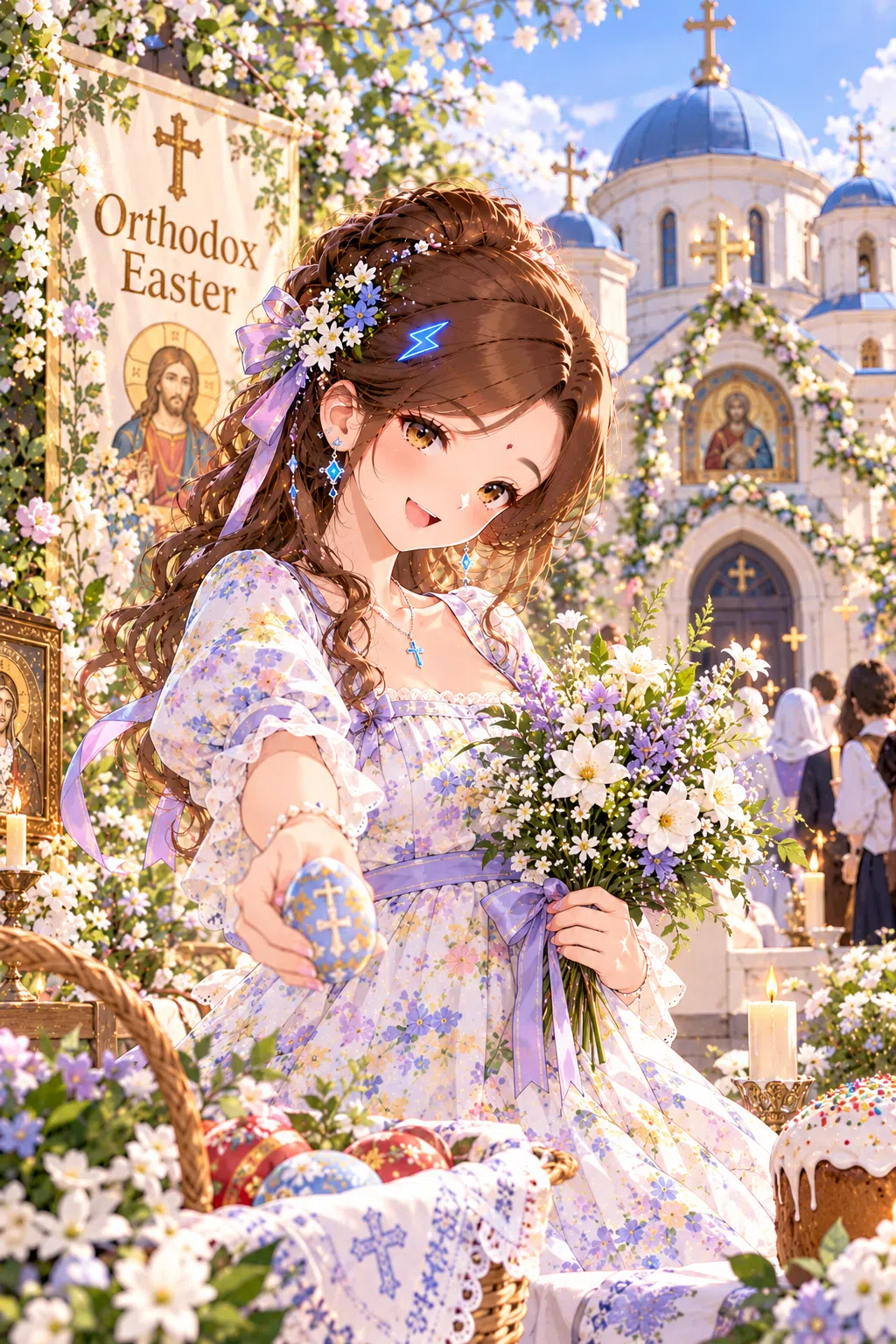Tiny dressed for Orthodox Easter (Pascha)