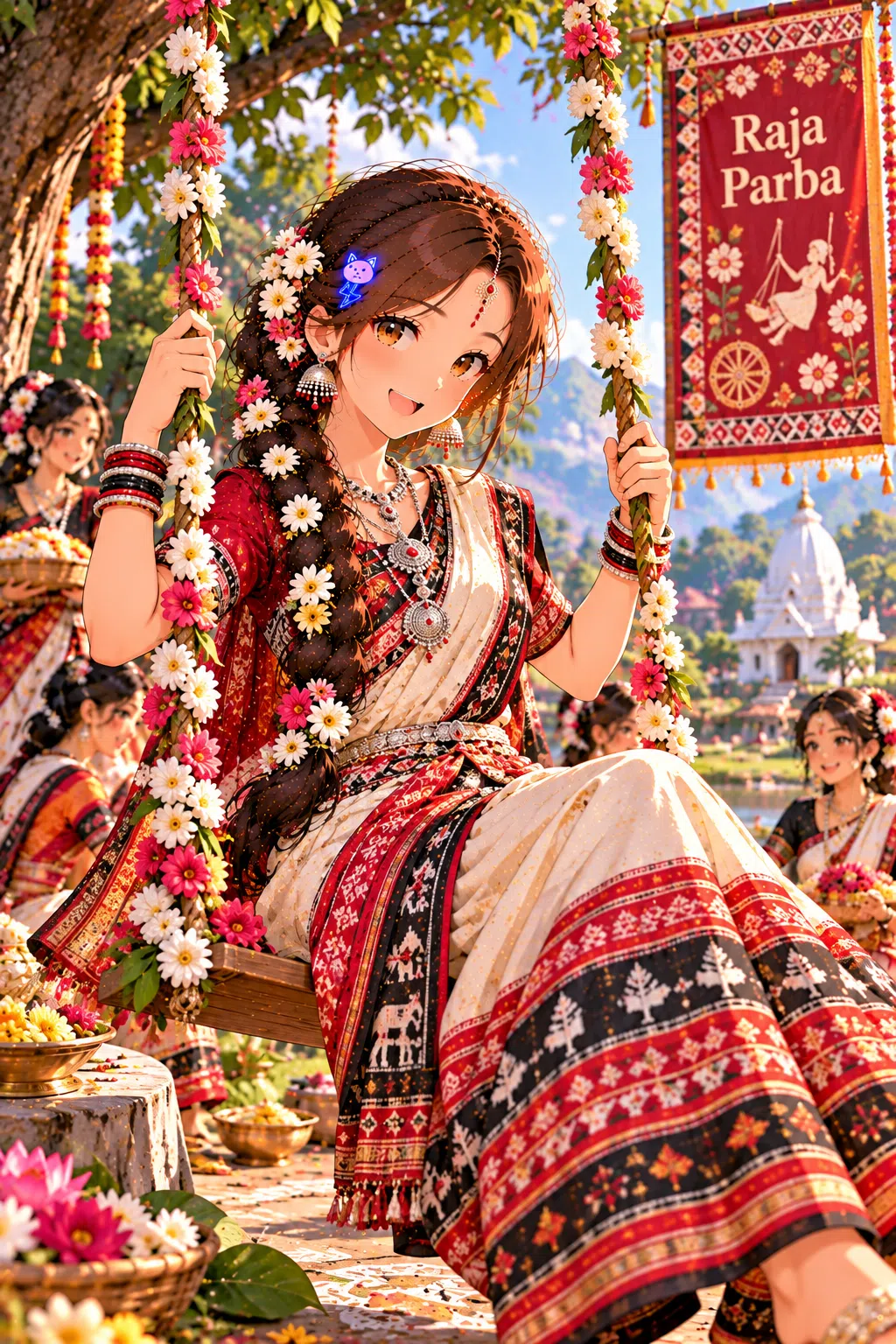 Tiny dressed for Raja Parba