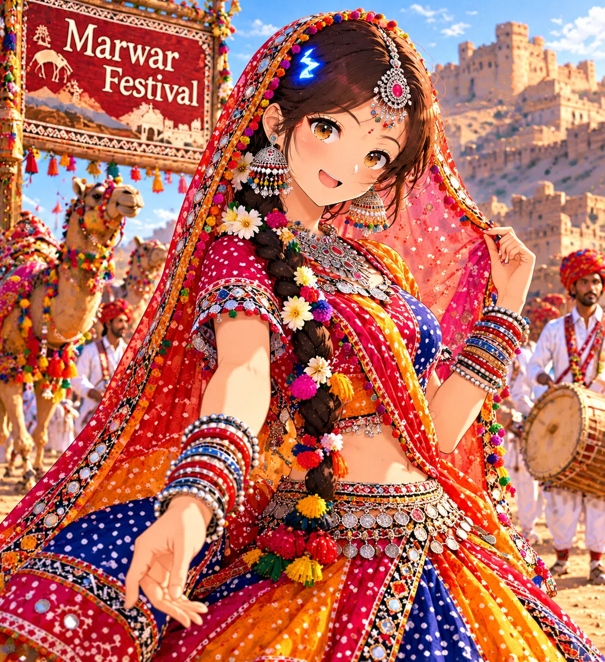 Tiny dressed for Marwar Festival